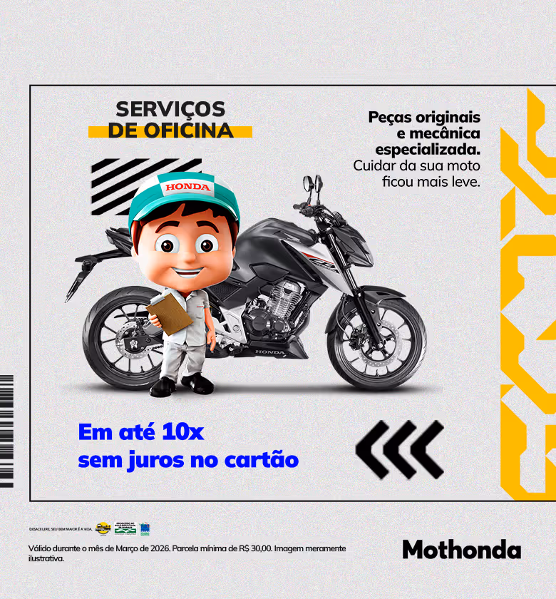 Banner Março 2026 Mothonda Serviços de Oficina no Cartão de Crédito