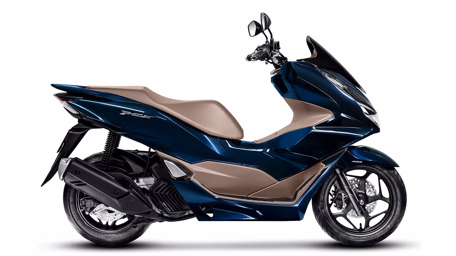 PCX azul vista lateral