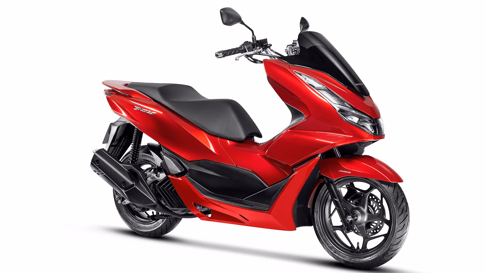 PCX vermelha vista lateral dianteira direita - 9 de 12