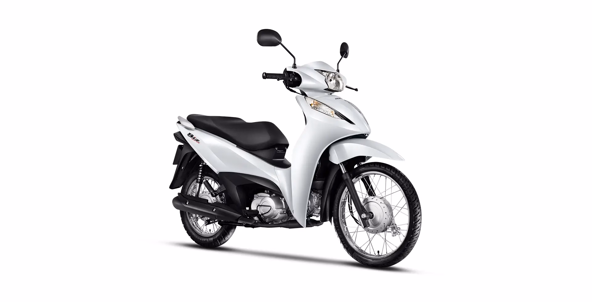 Honda Biz 125 ES dianteira direita branca - 11 de 32