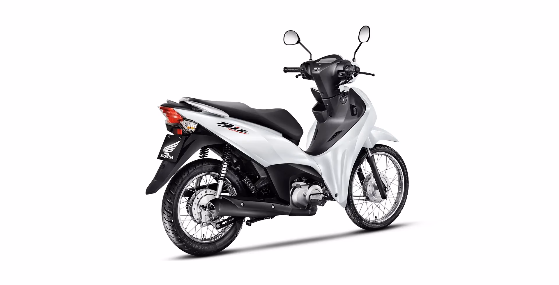 Honda Biz 125 ES traseira direita branca - 15 de 32