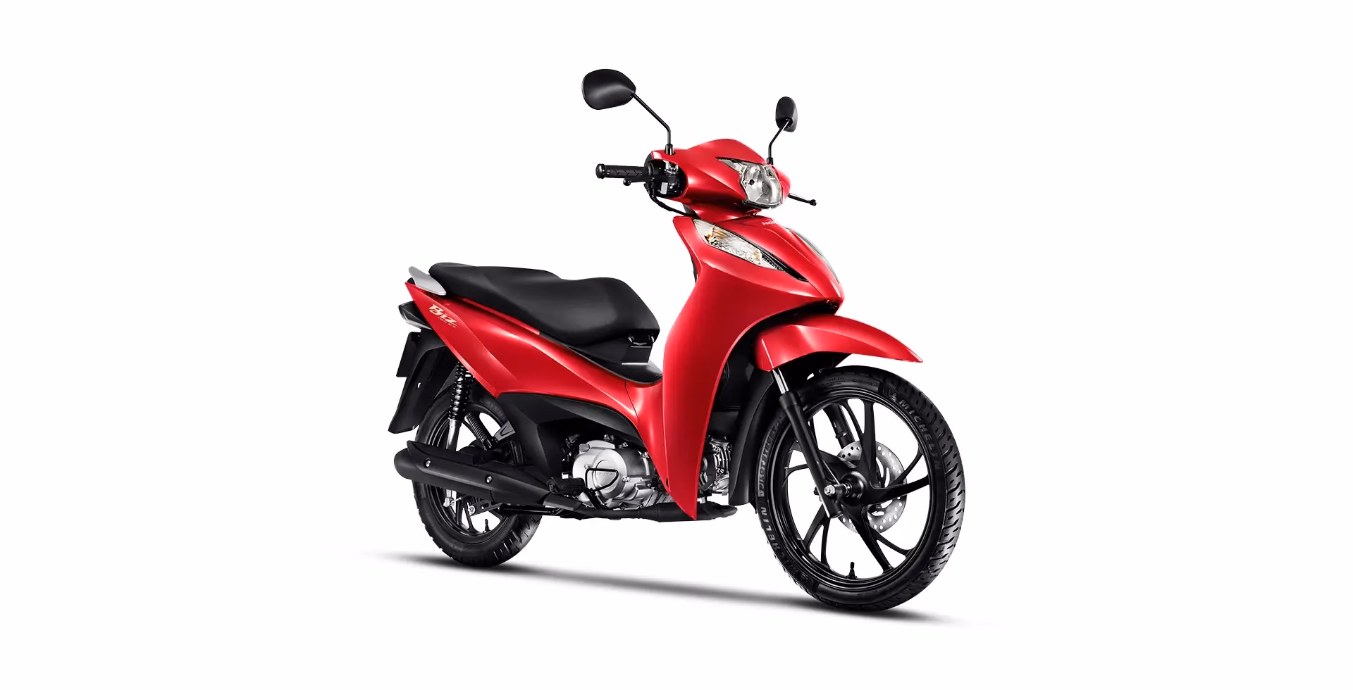 Honda Biz 125 EX dianteira direita vermelha - 24 de 32