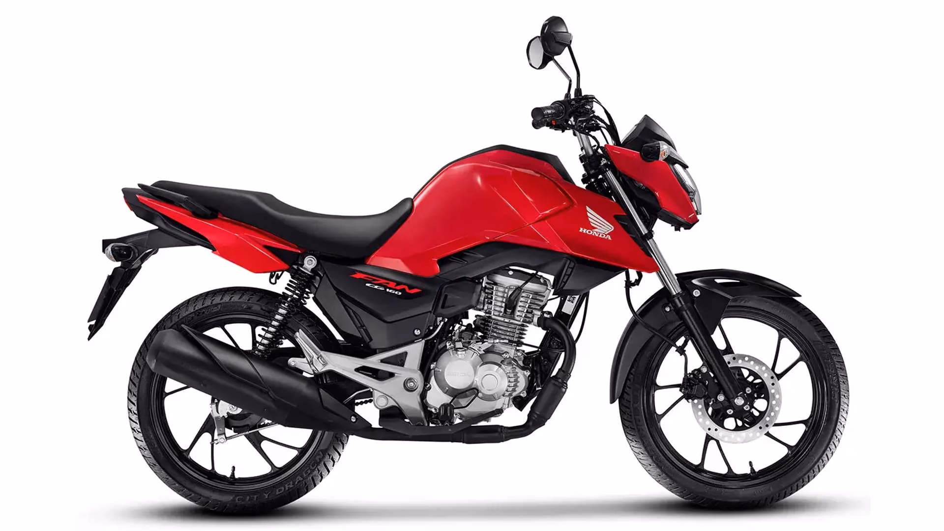 CG 160 Fan vermelha vista lateral - 8 de 16