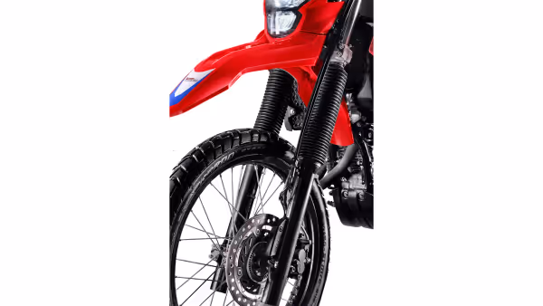 Moto Honda Xr300l Tornado Edicao Especial Vista Diagonal Frontal Das Rodas Canelas E Freio Abs