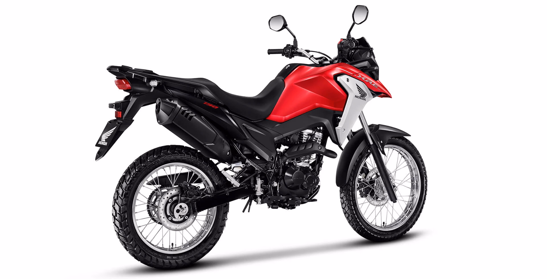 XRE 190 vista lateral traseira direita na cor vermelha - 8 de 12